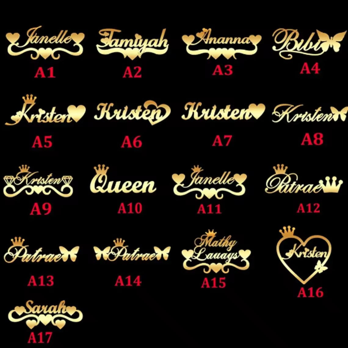 Single plated Name necklace