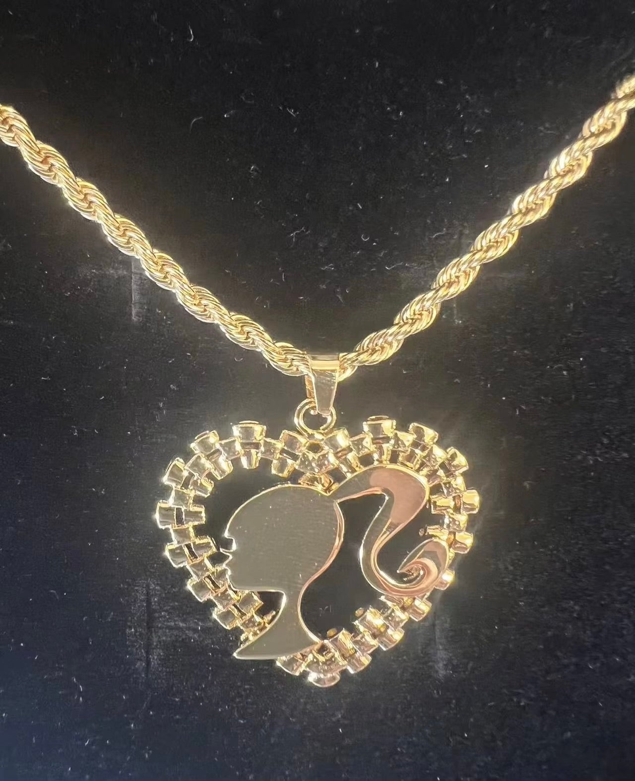 Barbie Rolex heart necklace
