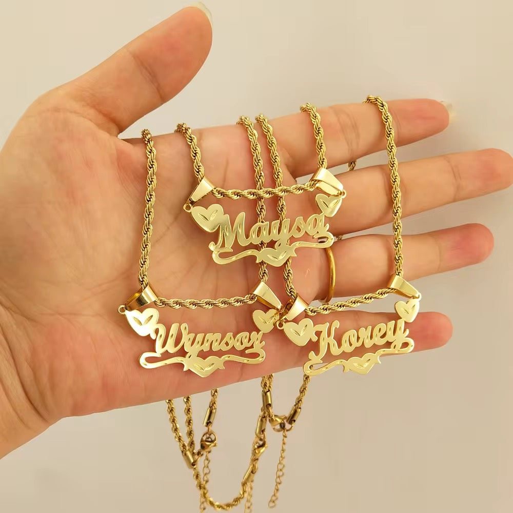 Single plated Name necklace