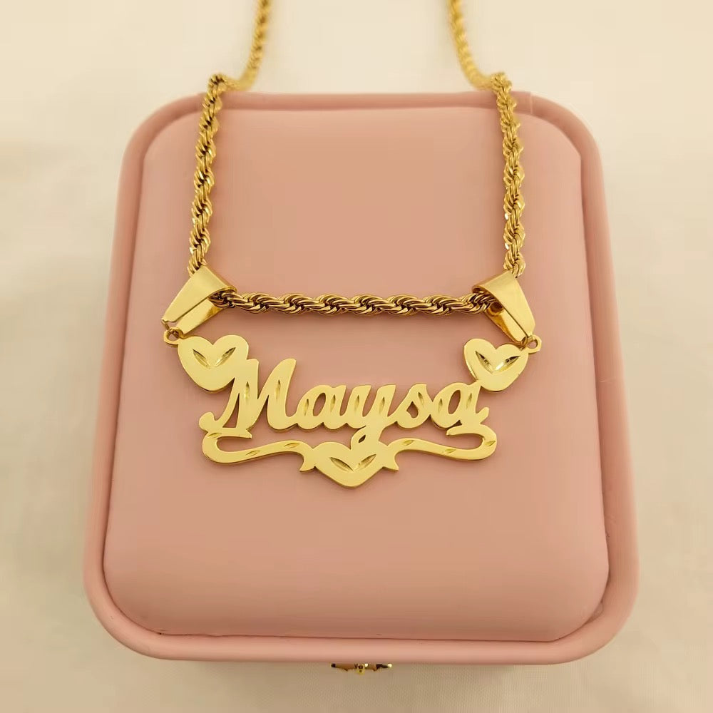 Single plated Name necklace